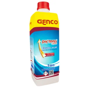 pH+ Líquido Genco 1L Elevador de pH Produto Químico Piscina