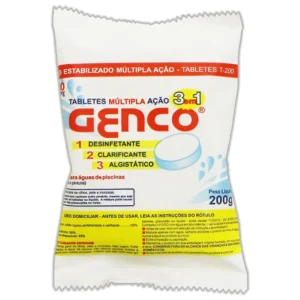 Genclor T-200G 3 em 1 Genco – Cloro Tablete Piscina